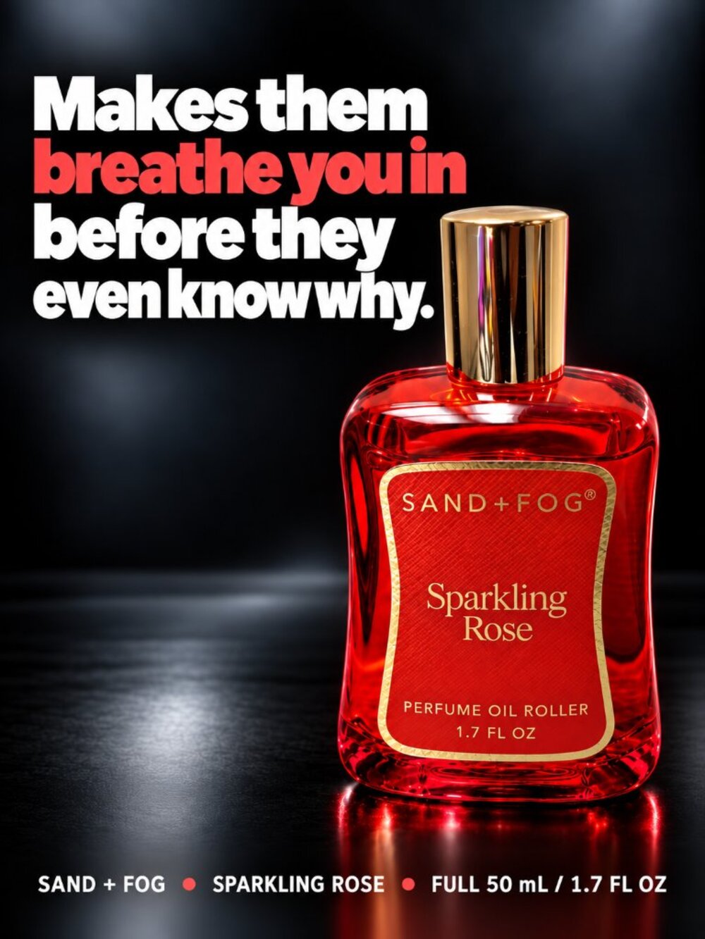 Sand + Fog Sparkling Rose Perfume Oil 50ml Delina La Rosee Inspired Full Sz New
